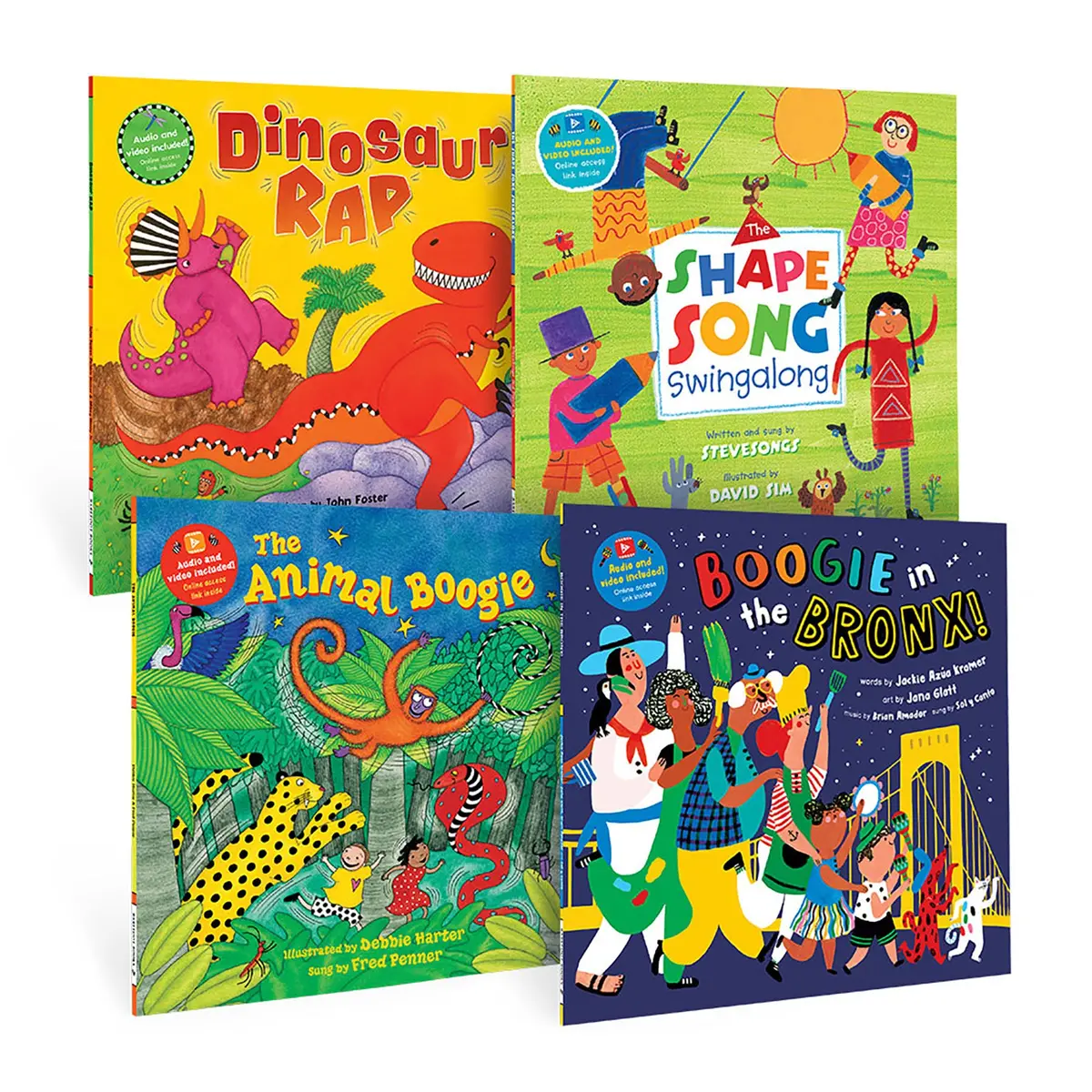 Barefoot Books Prek Boogie Time Singalongs 4-Piece Book Bundle 1