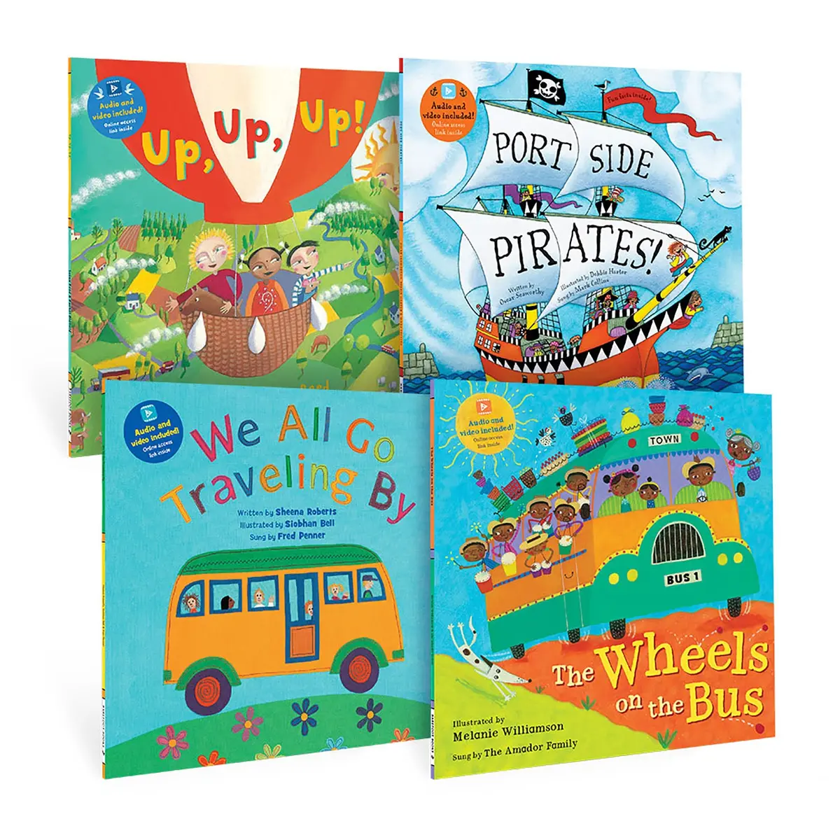 Barefoot Books Kindergarten Transportation Singalongs 4-Book Bundle 1