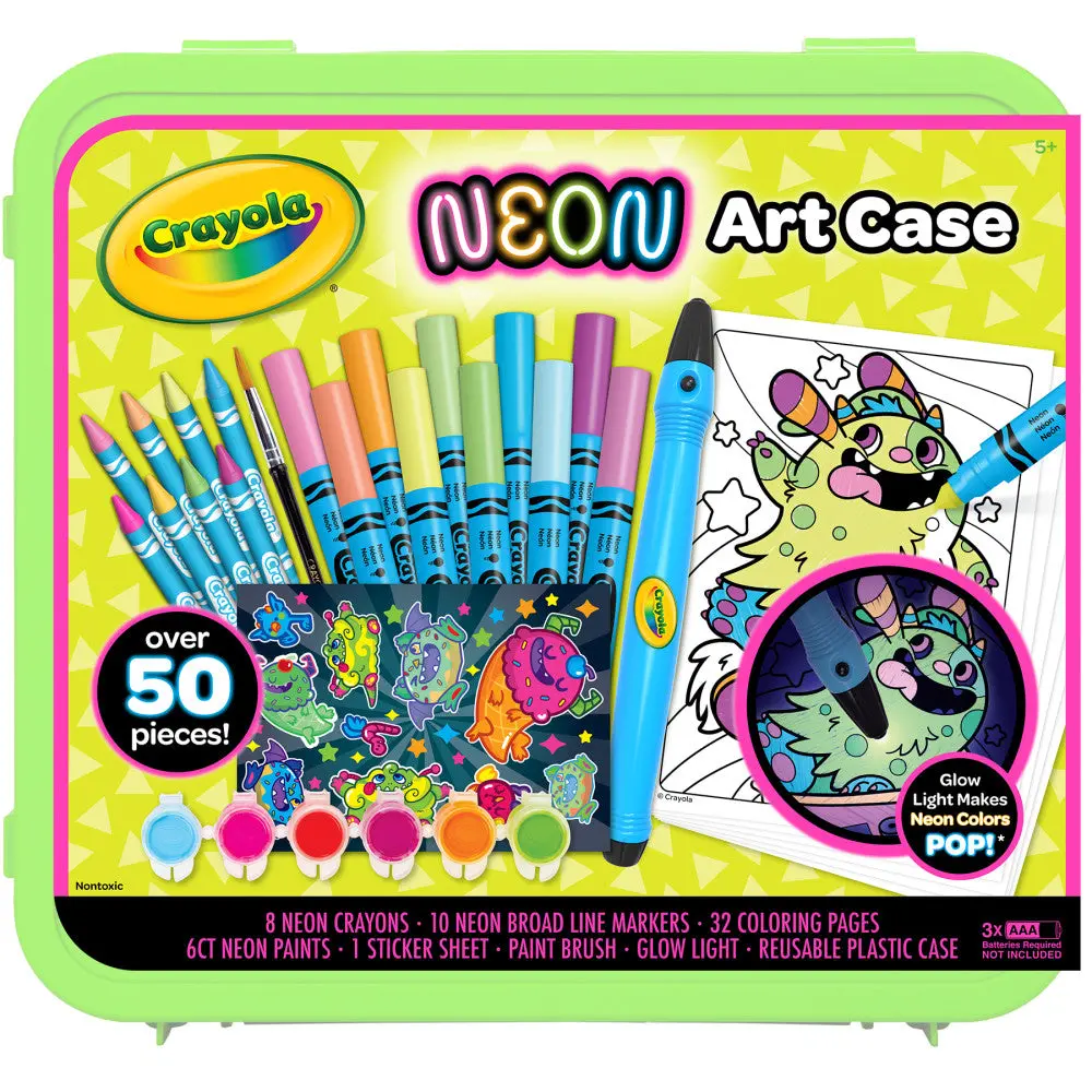 Crayola Neon Art Case - Vibrant Coloring Kit 1