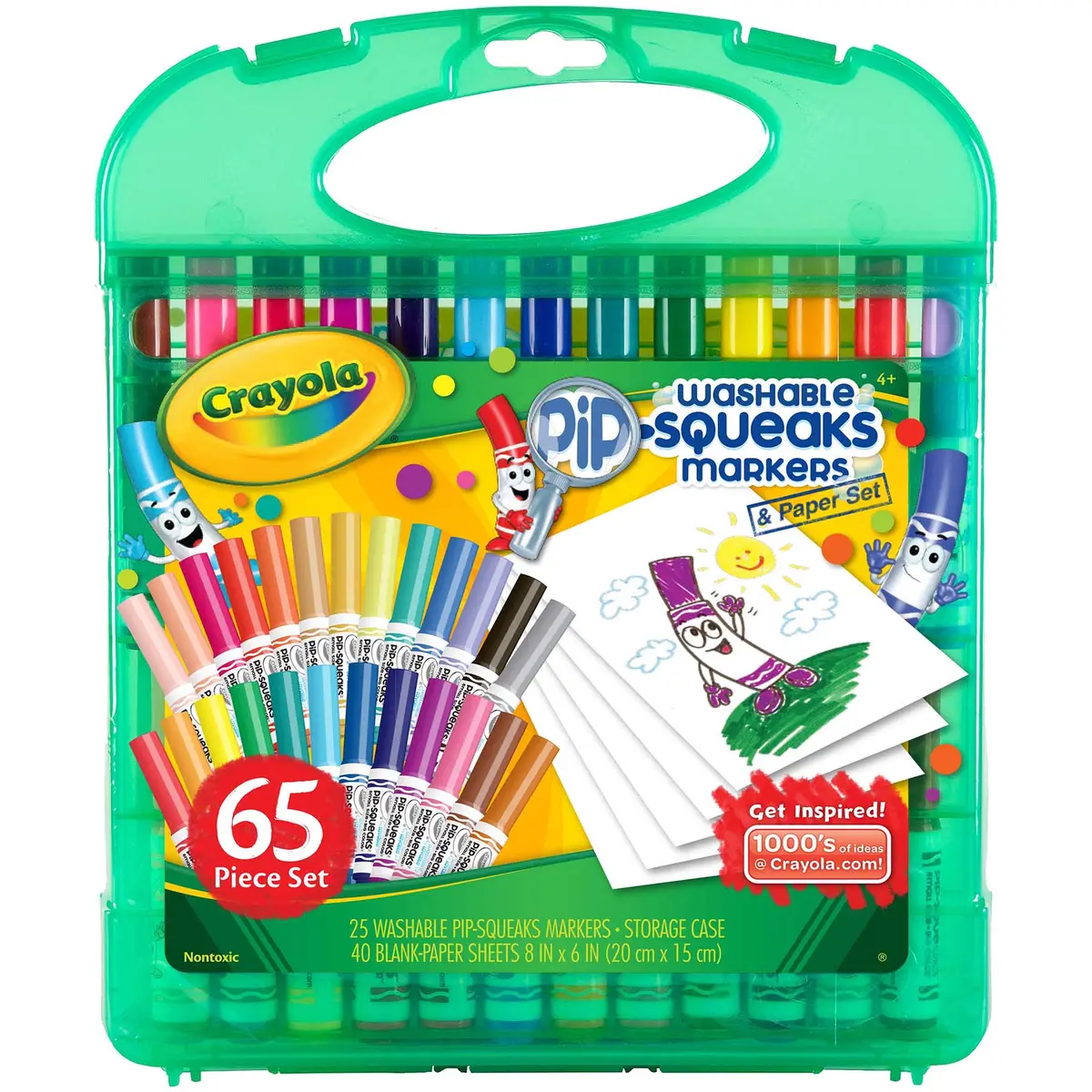 Crayola Pip-Squeaks Washable Markers & Paper Set - Colorful Art Kit 1