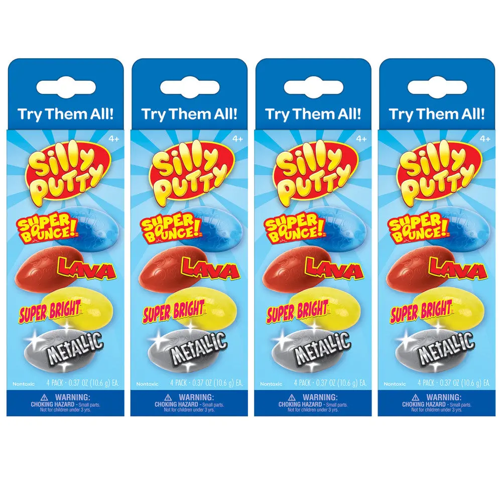 Crayola Silly Putty Variety Pack - Superbounce, Lava, Superbright, Metallic - 16 Eggs 1