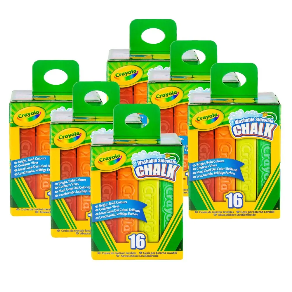 Crayola Colorful Carnival 16-Stick Sidewalk Chalk - Assorted Colors, 96 Total 1