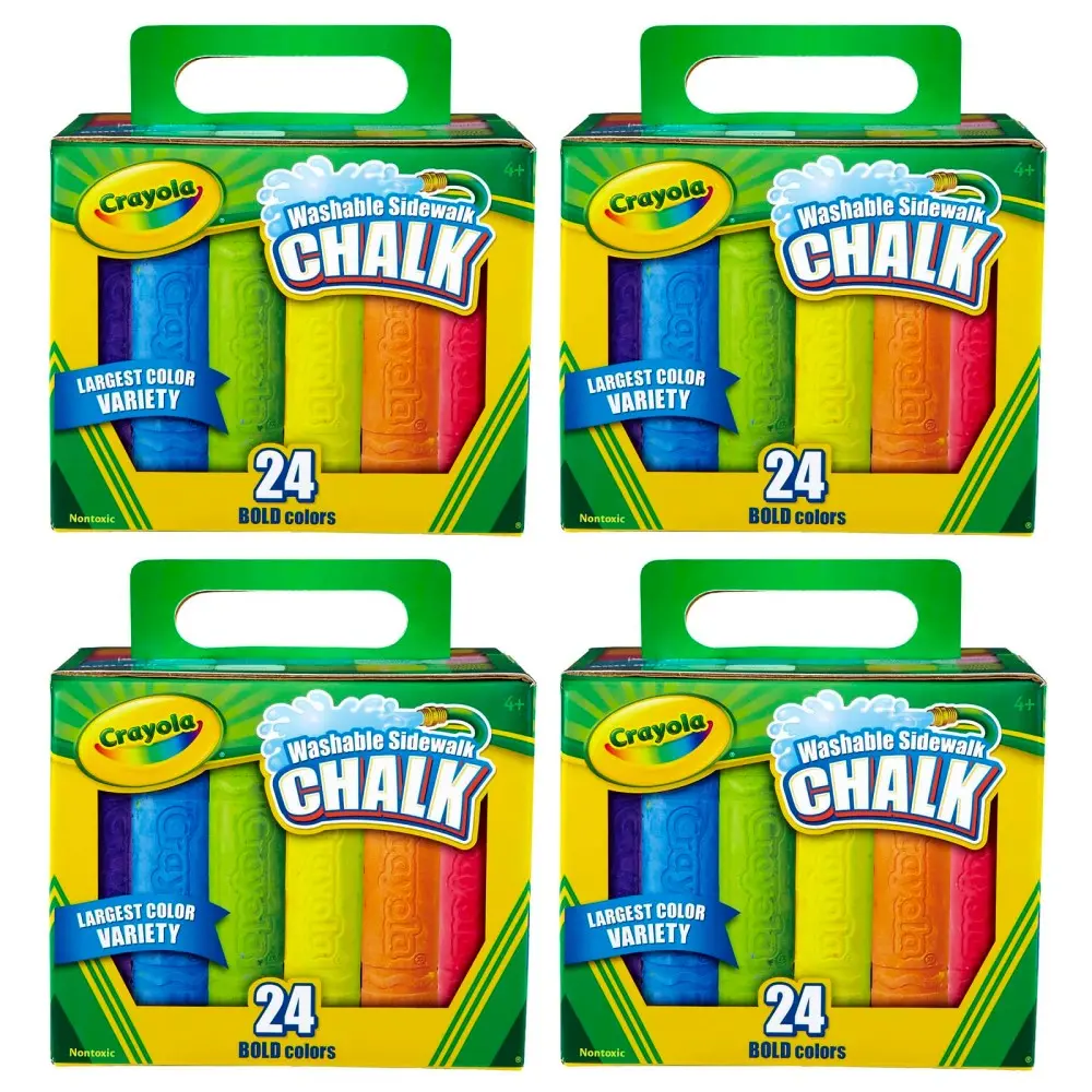 Crayola Outdoor Washable Sidewalk Chalk - 96 Vibrant Colors 1