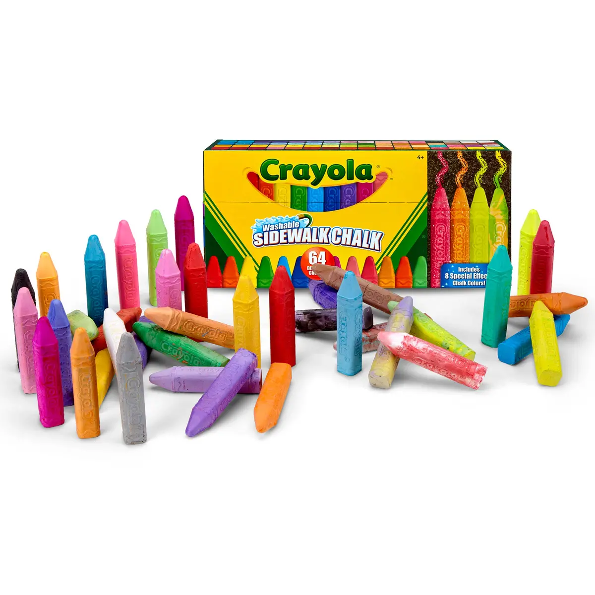 Crayola Ultimate Washable Sidewalk Chalk Set - Vibrant 64 Count 2