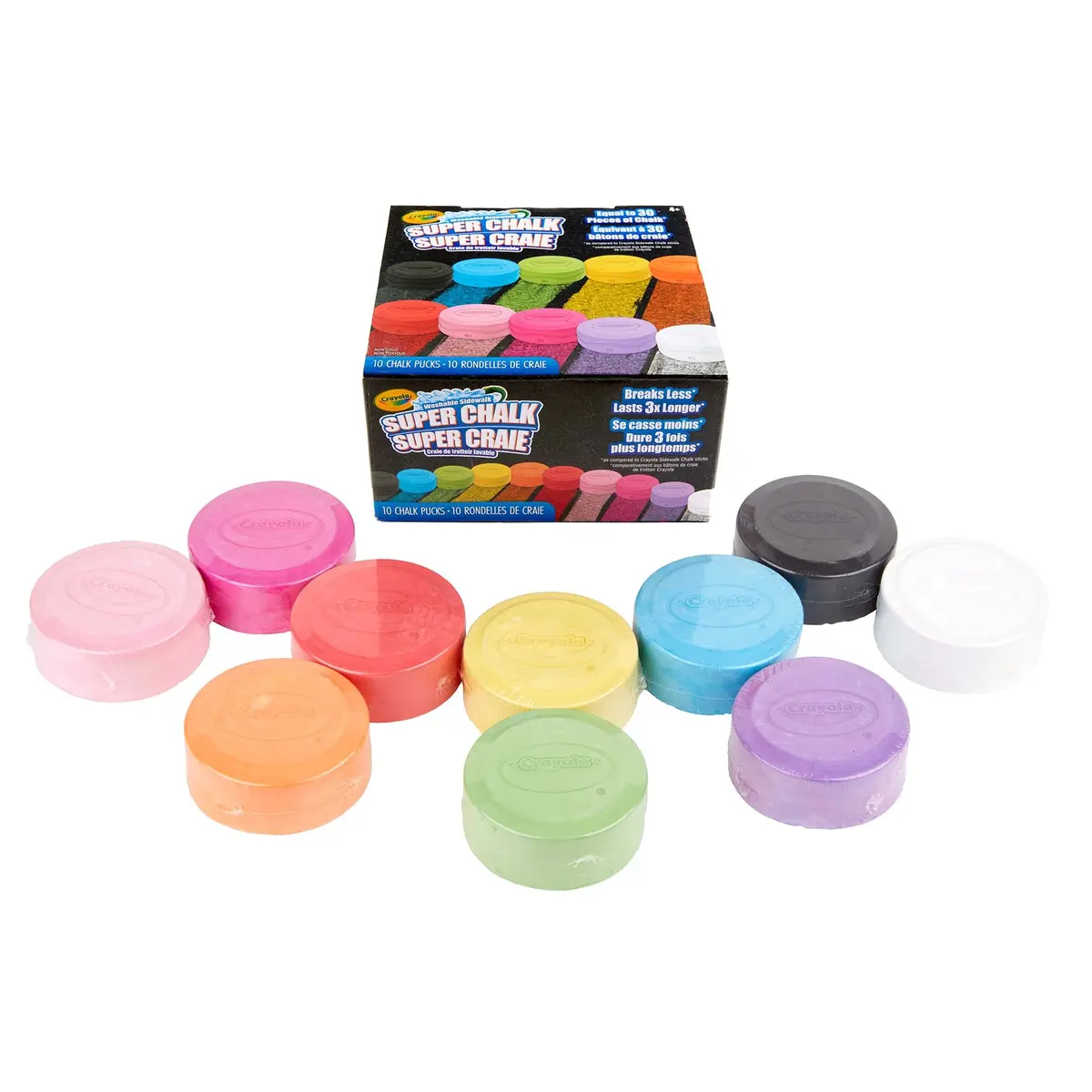 Crayola Super Chalk Rainbow Creativity Set - 10 Vibrant Colors 1