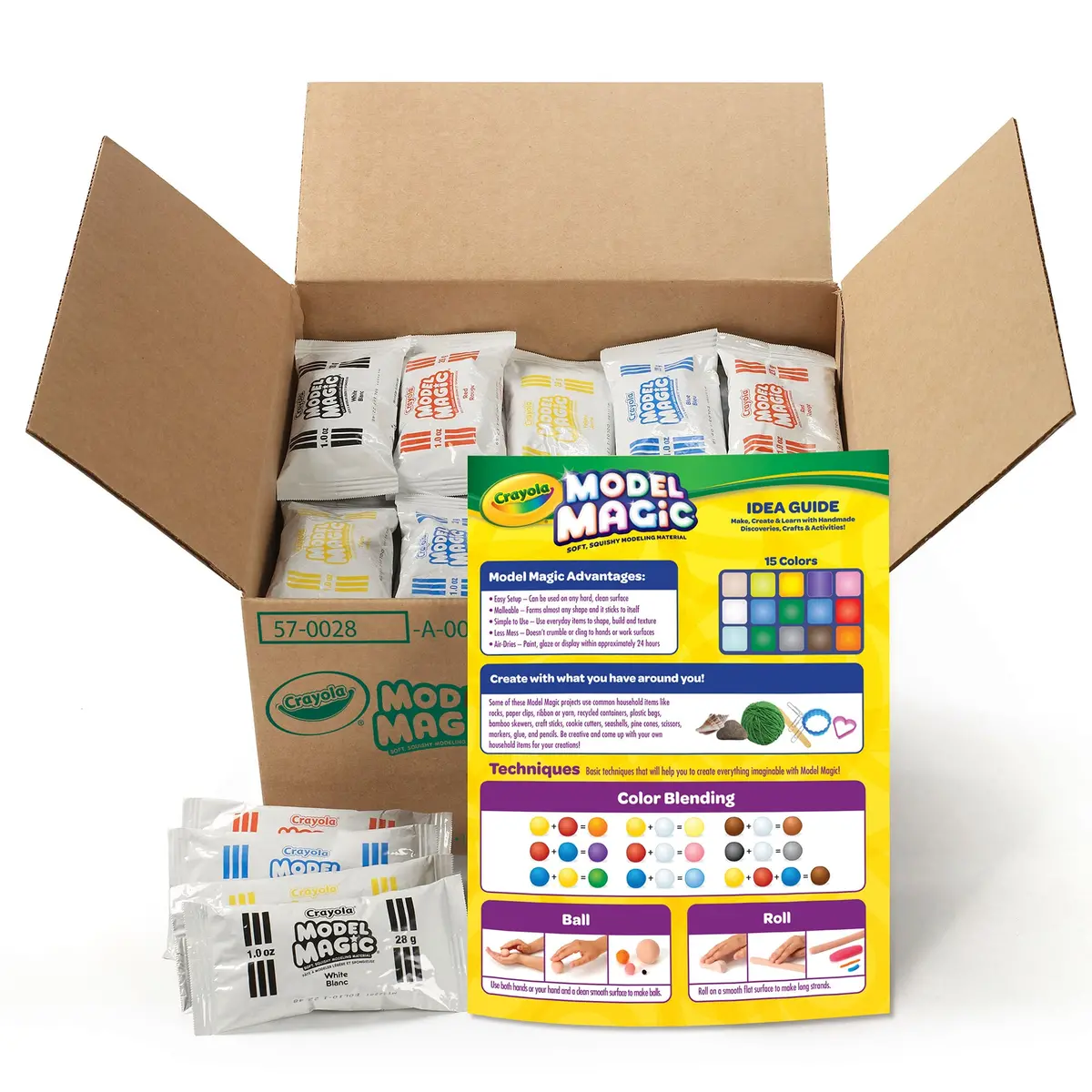 Crayola Model Magic Clay Alternative - 15 Vibrant Colors, 30 Pack 1