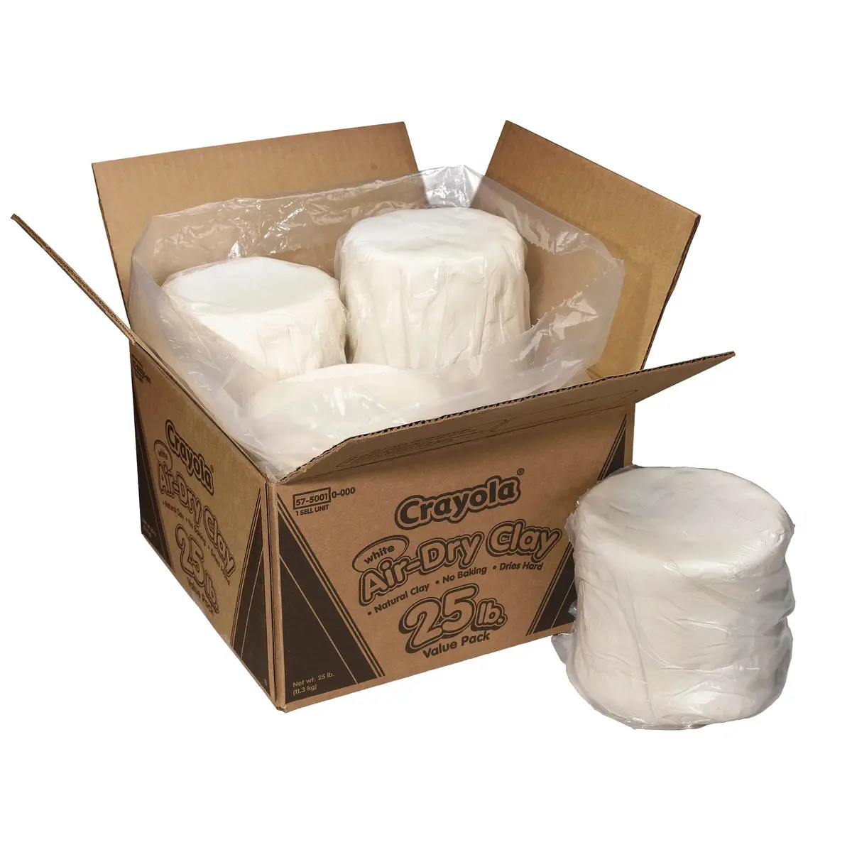 Crayola Air-Dry Clay Bulk Pack - 25 Lbs, Natural White 1