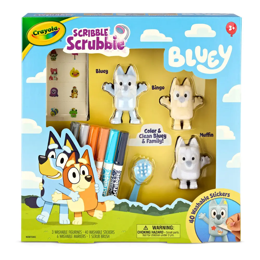 Crayola Scribble Scrubbie Bluey Deluxe - 3 Character Craft Set 1