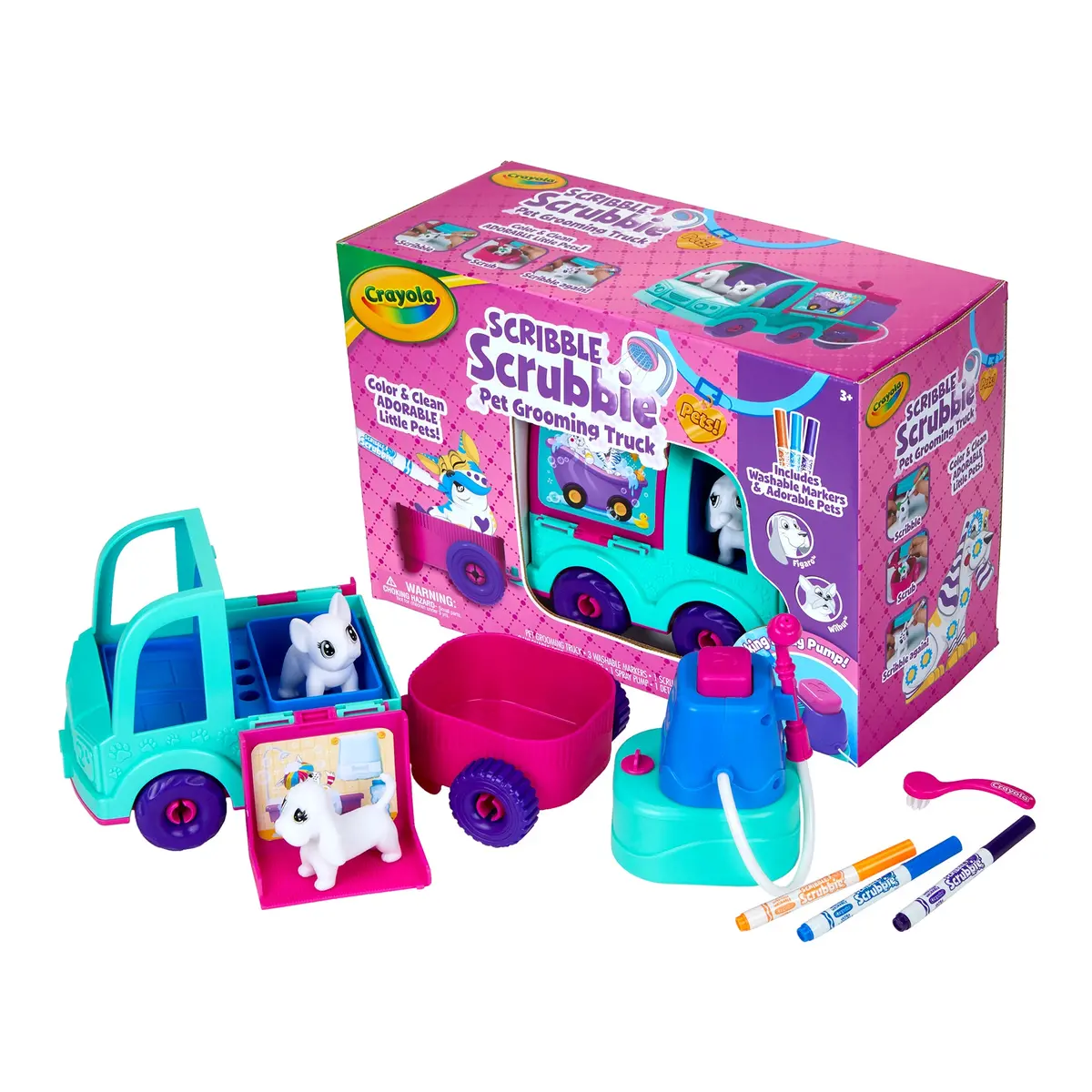 Crayola Scribble Scrubbie Pets Grooming Truck Playset 1