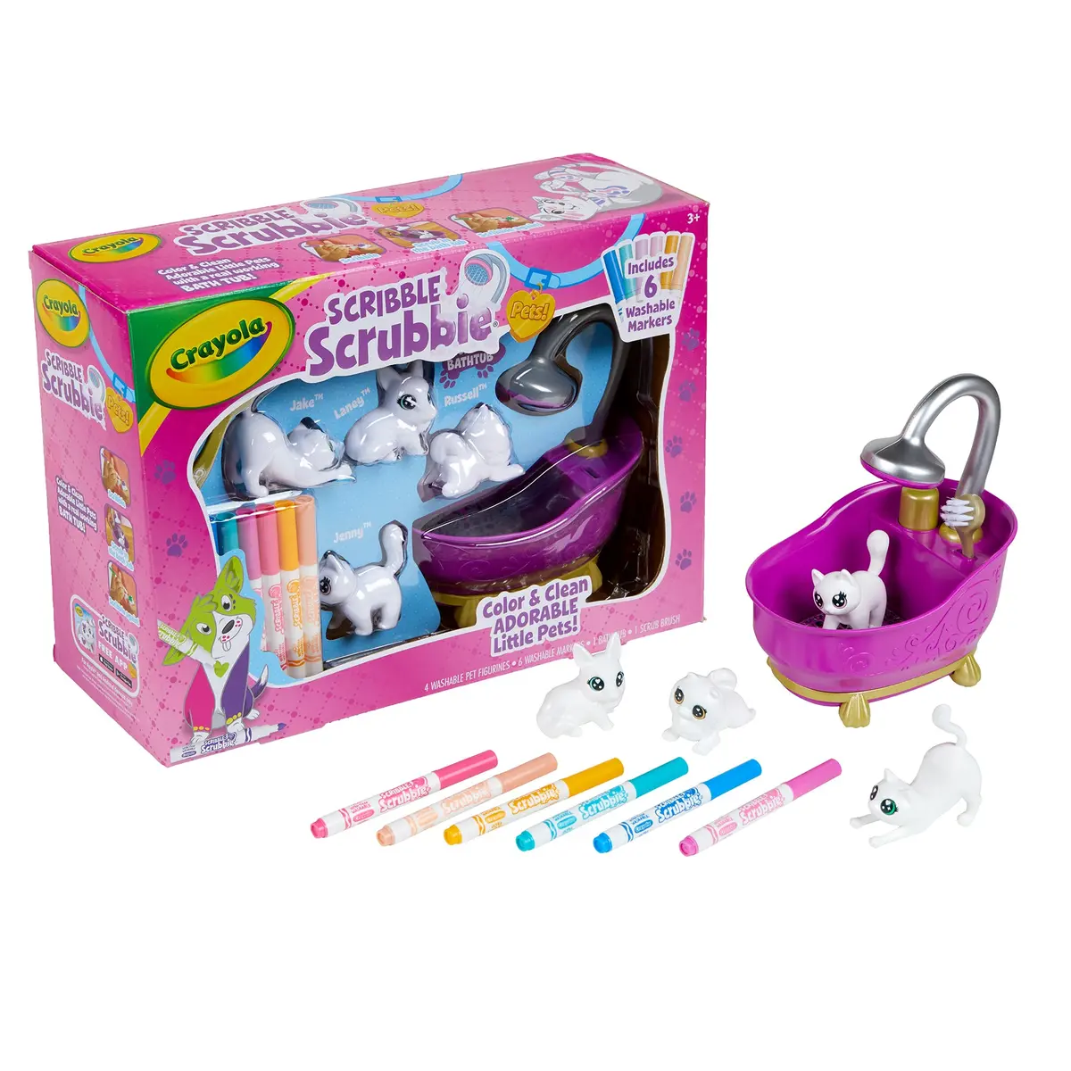 Crayola Scribble Scrubbie Pets! Color & Wash Playset 1