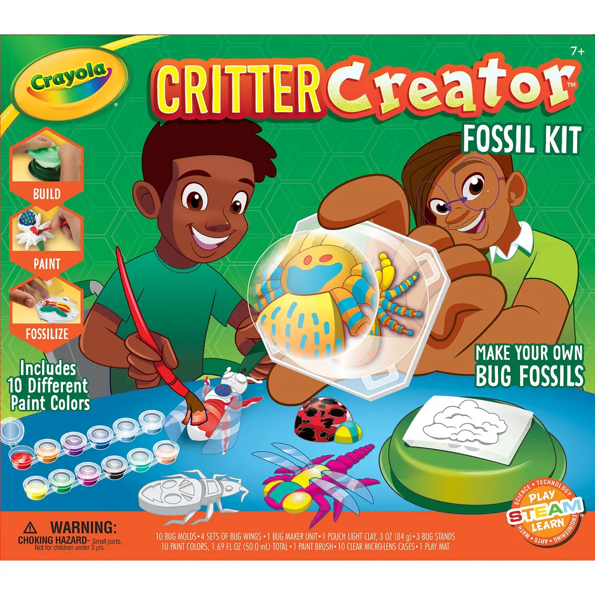 Crayola Critter Creator Fossil Kit - Bug Modeling And Painting Set 1