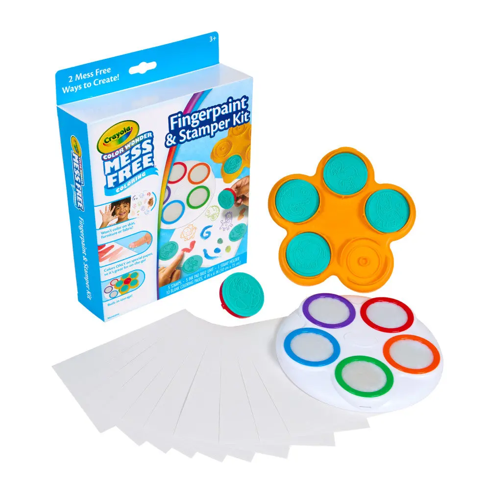 Crayola Color Wonder Safari Fingerpaint & Stamper Kit 1