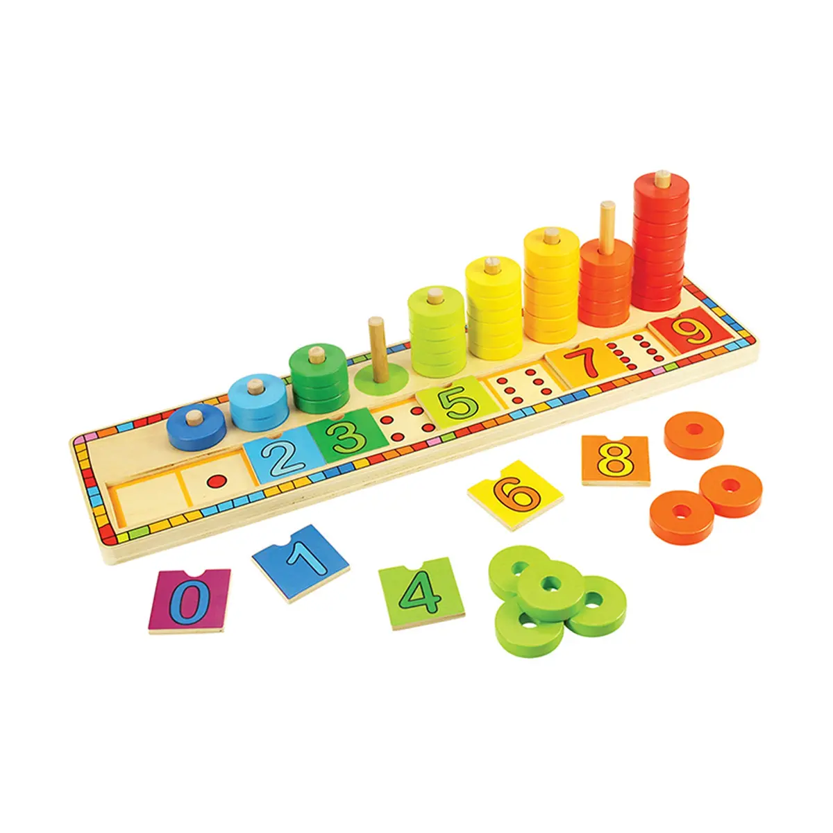 Bigjigs Toys Learn To Count Wooden Puzzle - Educational Counting Toy 1