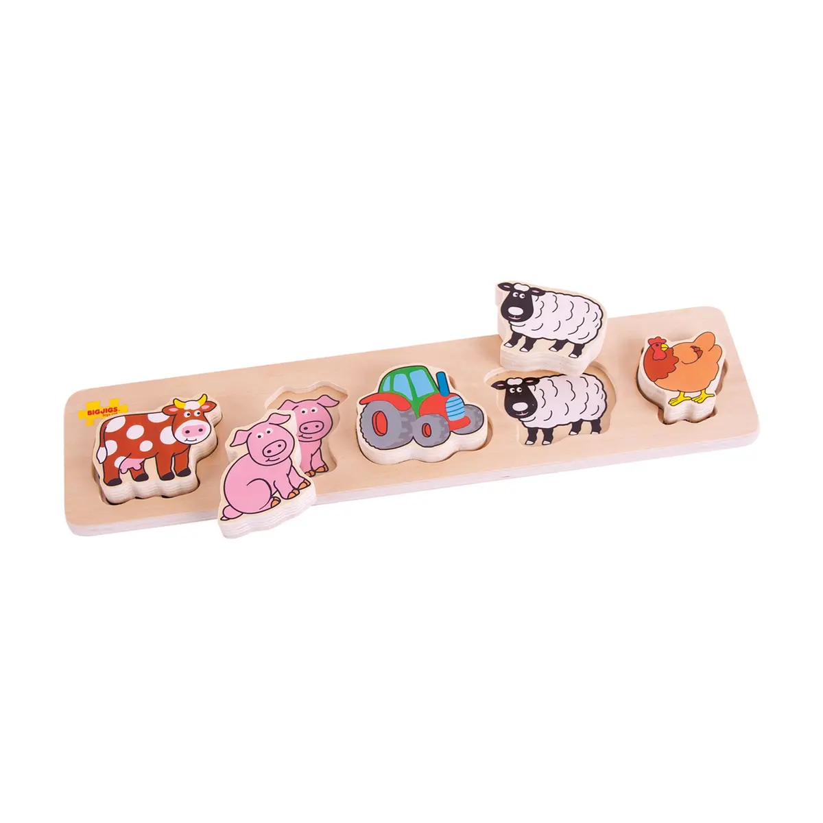 Bigjigs Toys Chunky Lift & Match Farm Puzzle 1