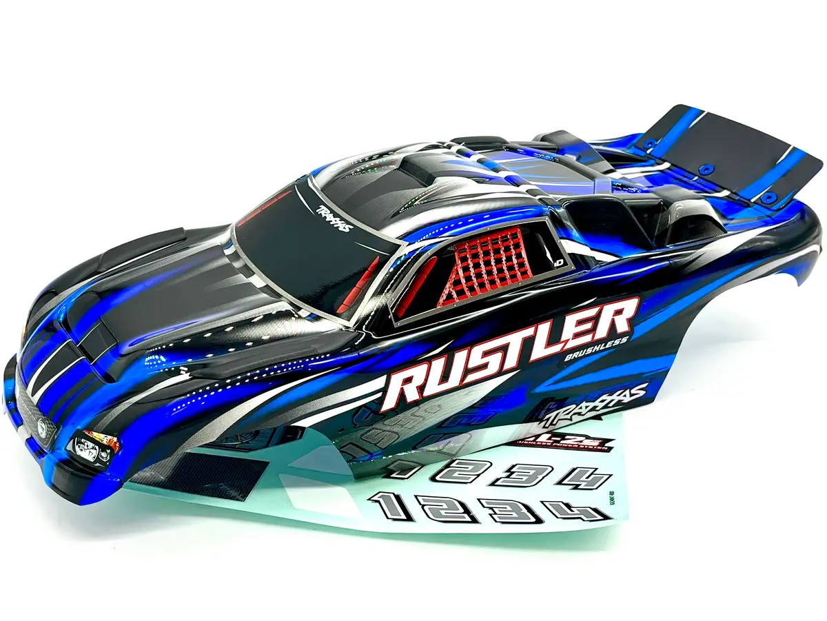 Rustler 2Wd Bl-2S Body (Blue) Cover Shell Painted Clipless 37354-4 1