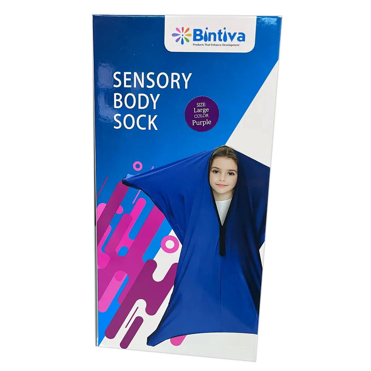 Bintiva Sensory Sock, Purple, Large, Ages 8-11 1