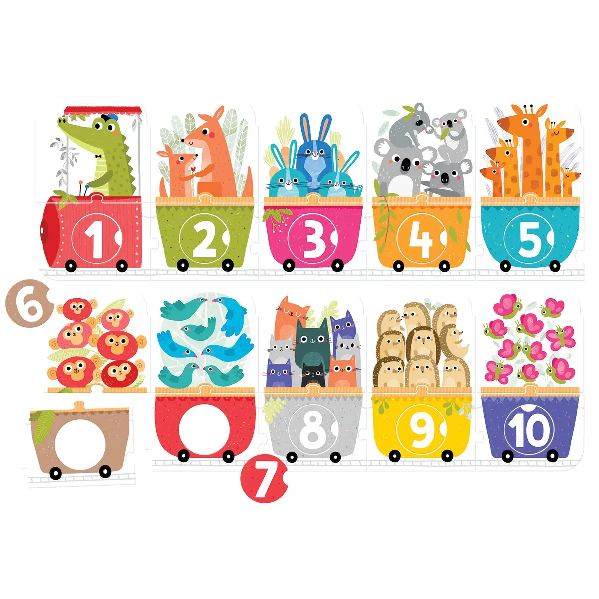Banana Panda Number Train Make-A-Match Puzzle - 30 Pc 1