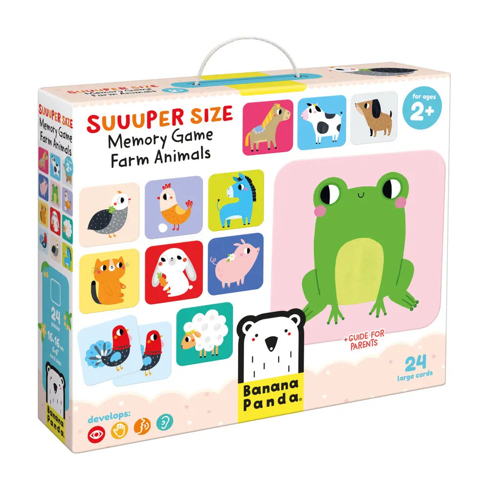 Banana Panda Suuuper Size Memory Game - Farm Animals Edition 1
