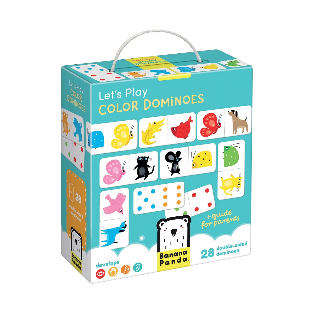 Banana Panda Let's Play Color Dominoes - Vibrant Animal Edition - Age 2+ 1