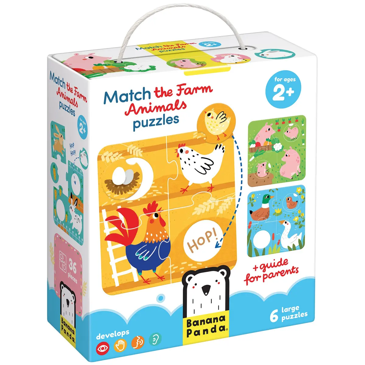 Banana Panda Farm Animals 6-Pack Match Puzzle - 36 Pc 1