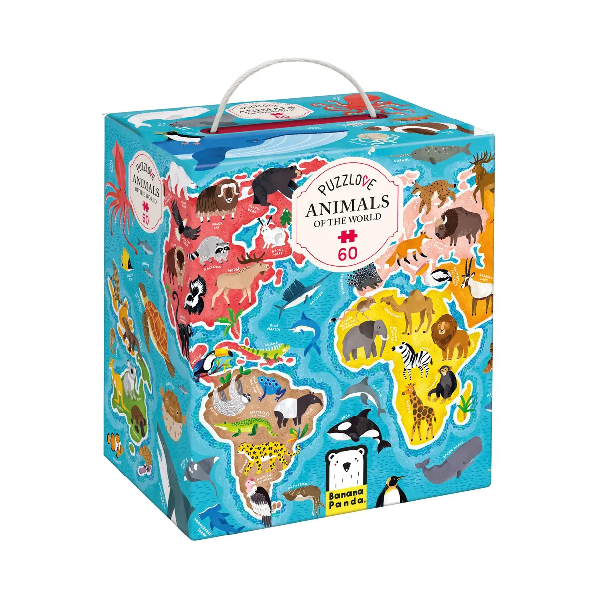 Banana Panda Puzzlove Animals Around The World Floor Puzzle - 60 Pc 1