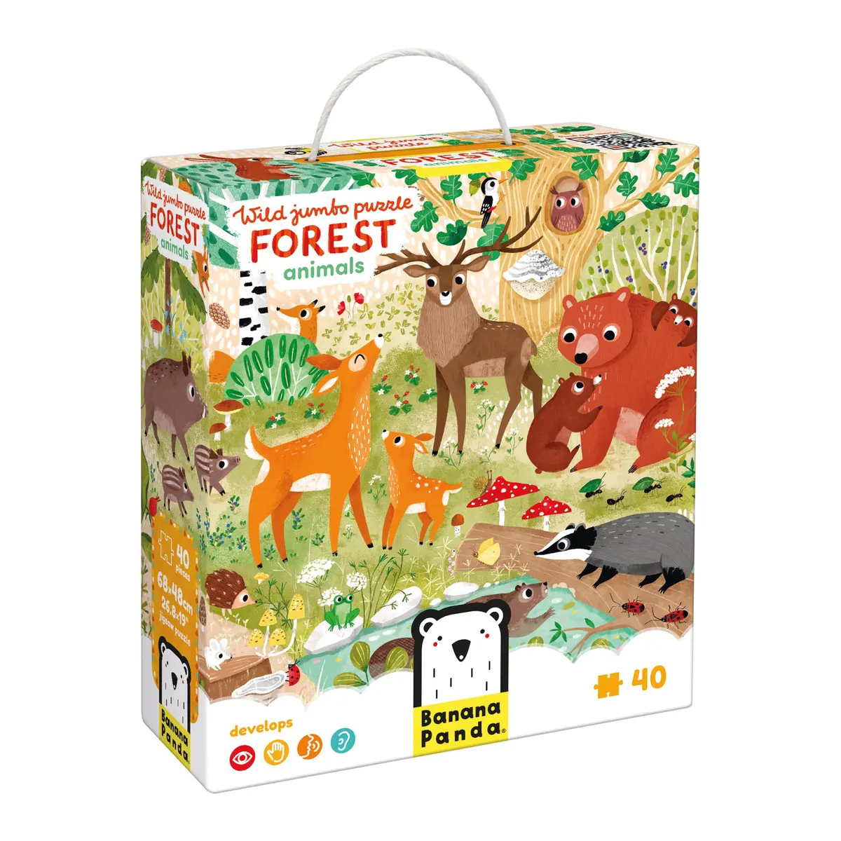 Banana Panda Forest Animals Jumbo Puzzle - 40 Pc 1