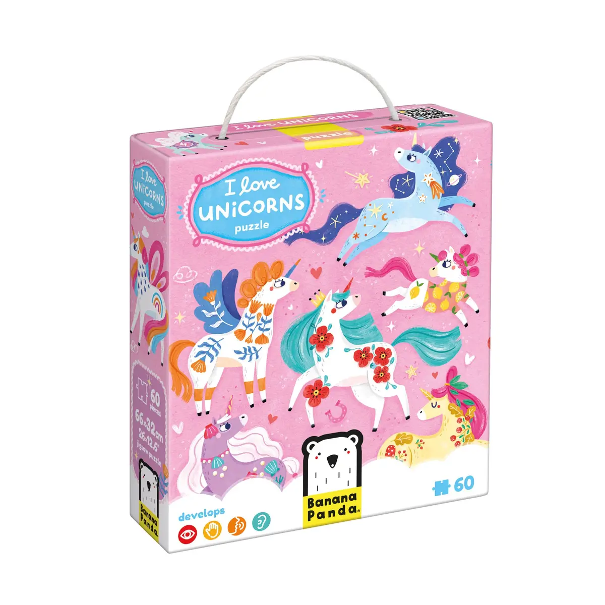 Banana Panda I Love Unicorns Puzzle - 60 Pc 1