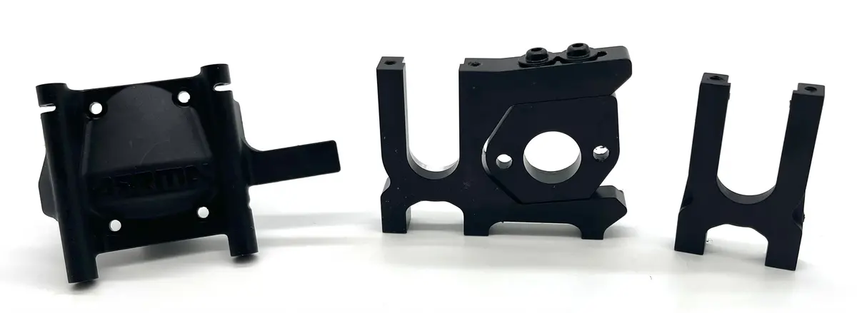 Arrma Big Rock 6S - Motor Mount Black Sliding W/Diff Mount Ara7612 1