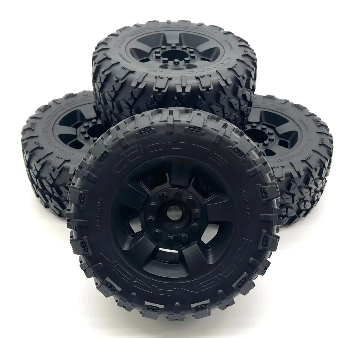Arrma Big Rock 6S - Tires & Wheels (Dboots Ragnarok, Glued Black Ara7612 1