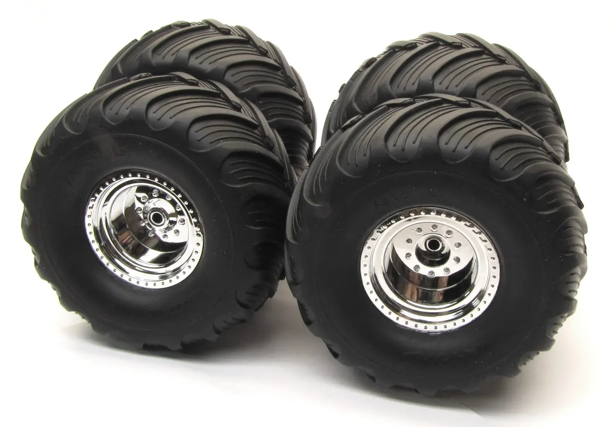 Bigfoot Bl-2S Wheels & Tires (4 Updated Chrome Preglued 36334-4 1