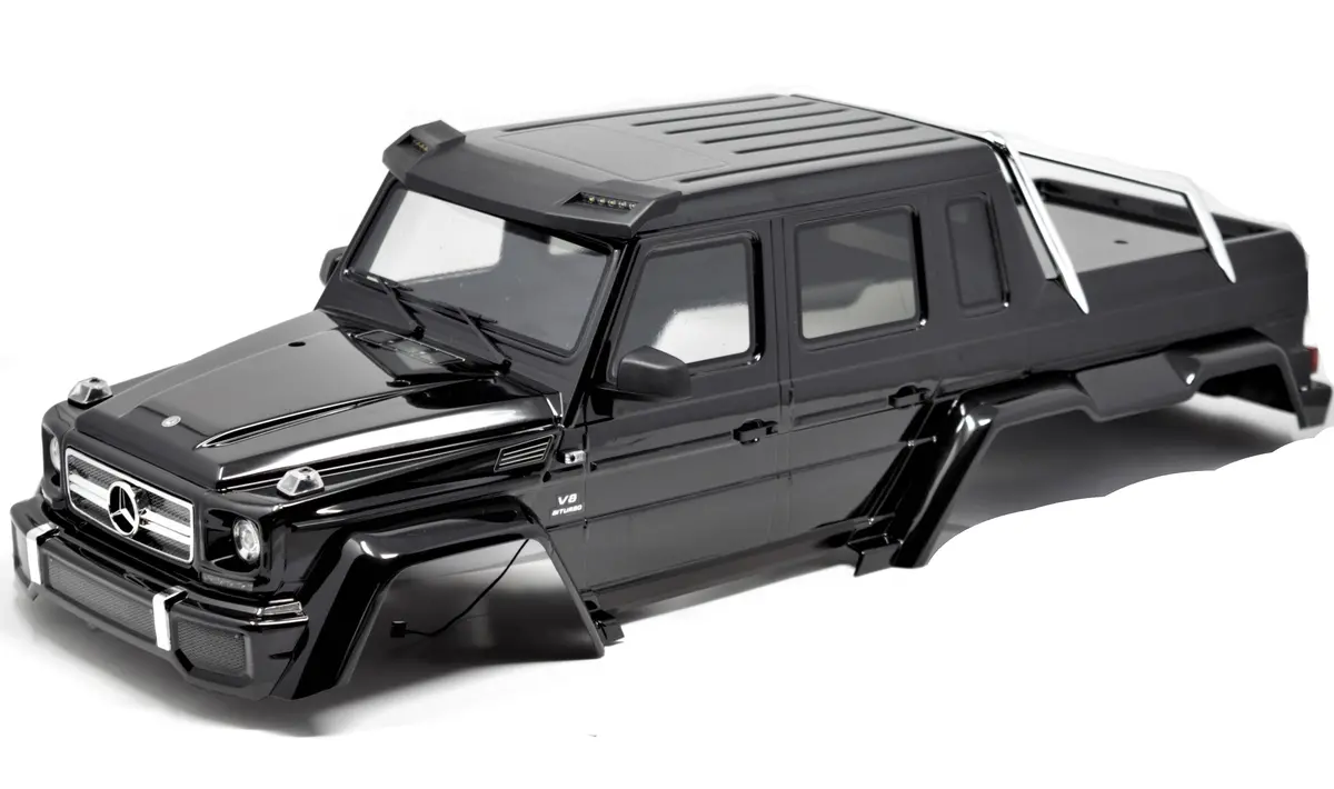 Trx-6X6 Mercedes-Benz - Body Cover Black Shell Painted Clipped 88096-4 1