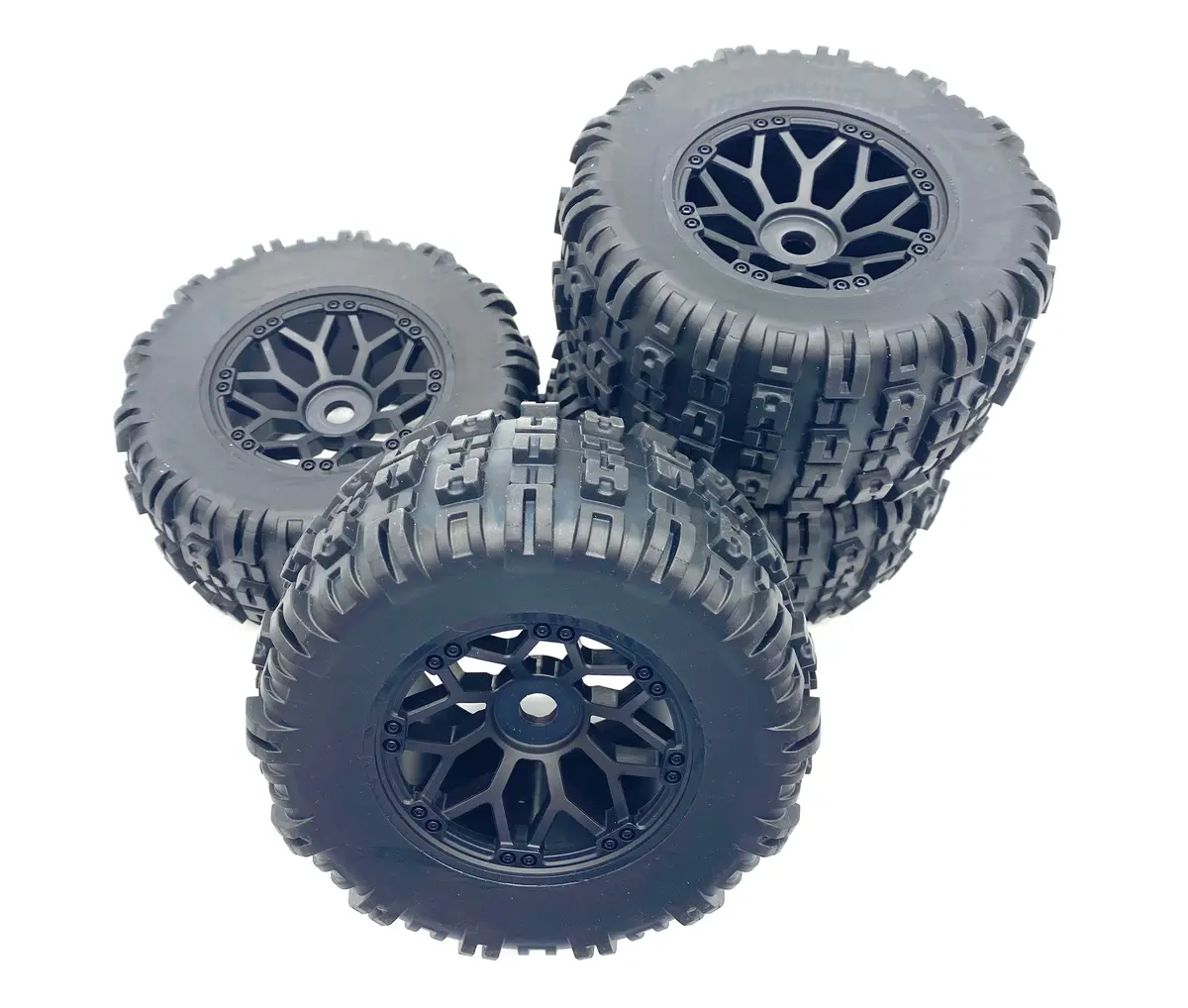 Team Corally Jambo - Tires & Wheels (Off-Road Tyres Black Rims 6S Xp C-00166 1
