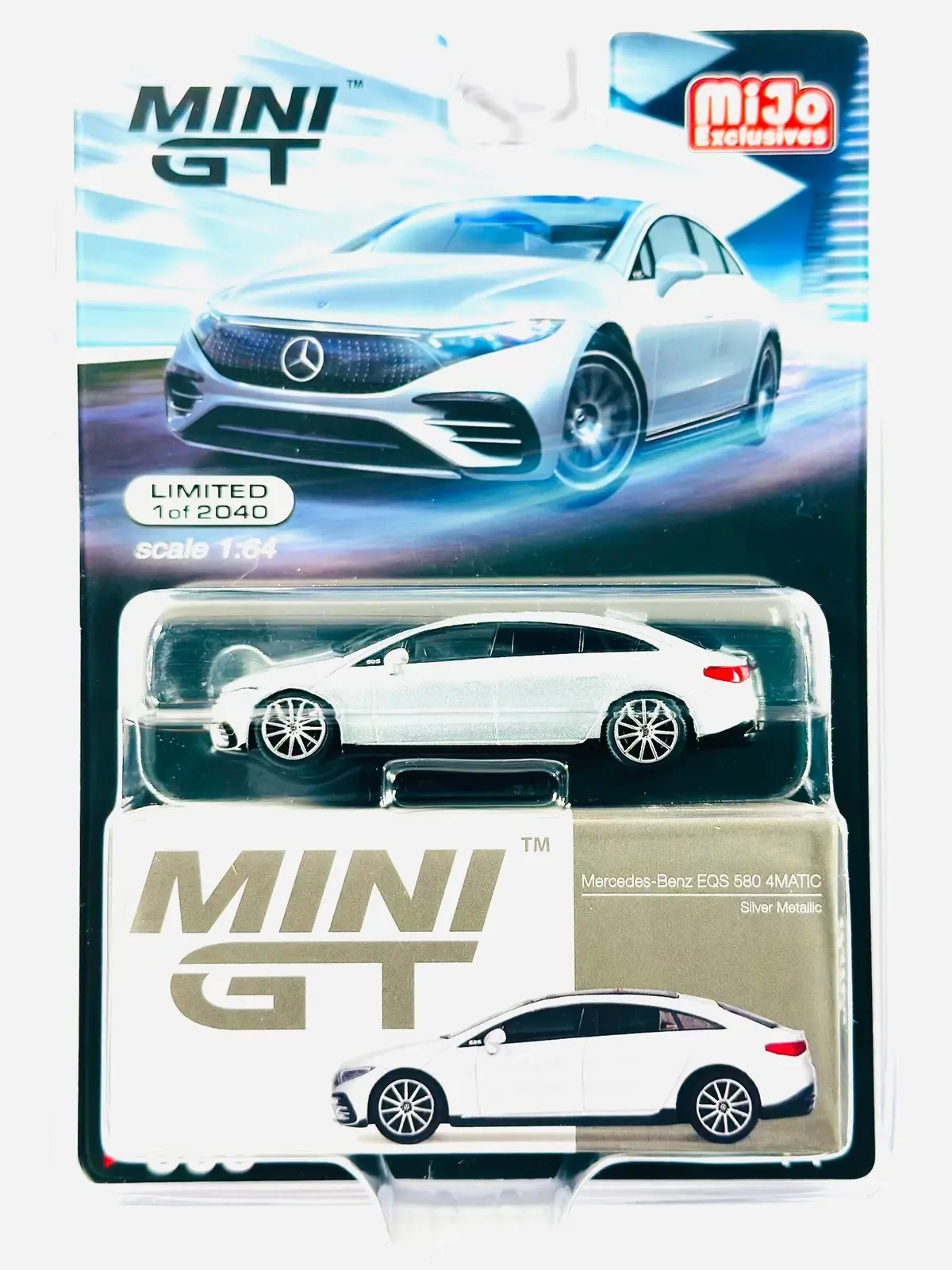 Mini Gt Mijo Exclusives Mercedes-Benz Eqs 580 4Matic Silver Metallic #508 1