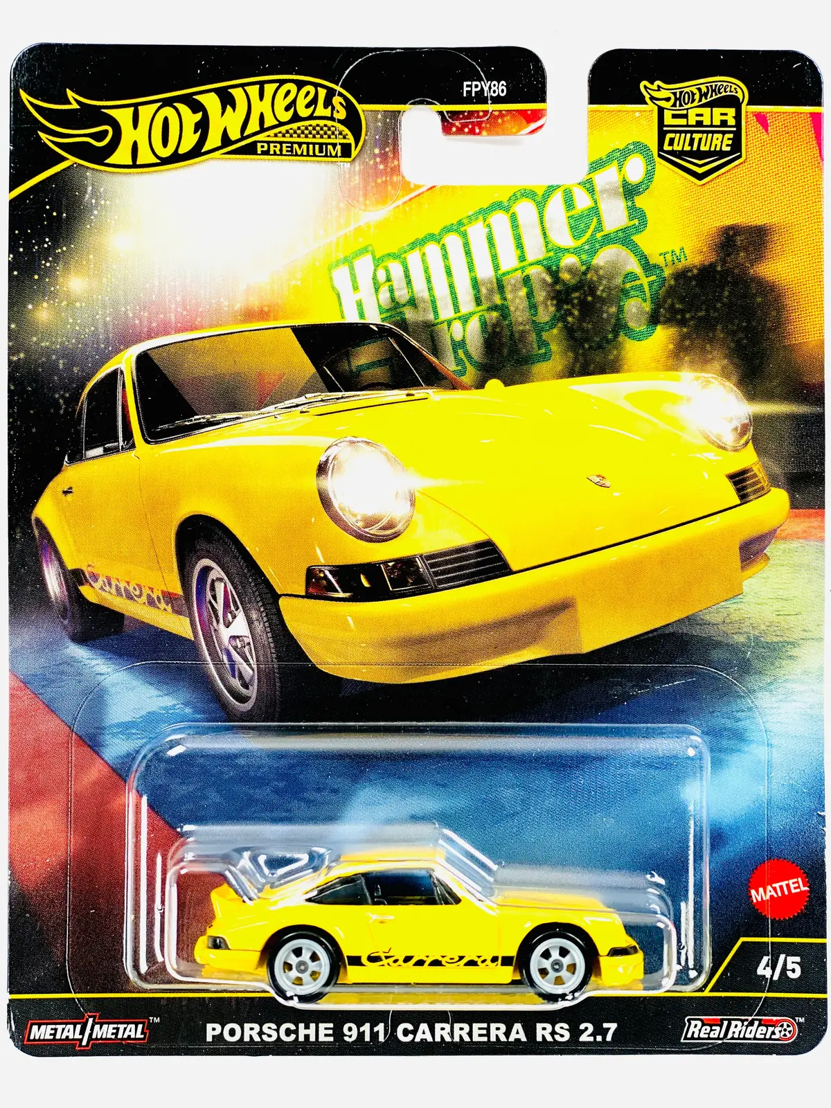 Hot Wheels 2025 Car Culture Hammer Drop Porsche 911 Carrera Rs 2.7 - Damaged Card 1