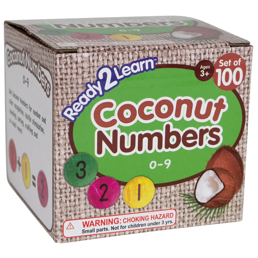 Ready 2 Learn Colorful Coconut Counters - Number Set 0-9 - 100 Pieces 1