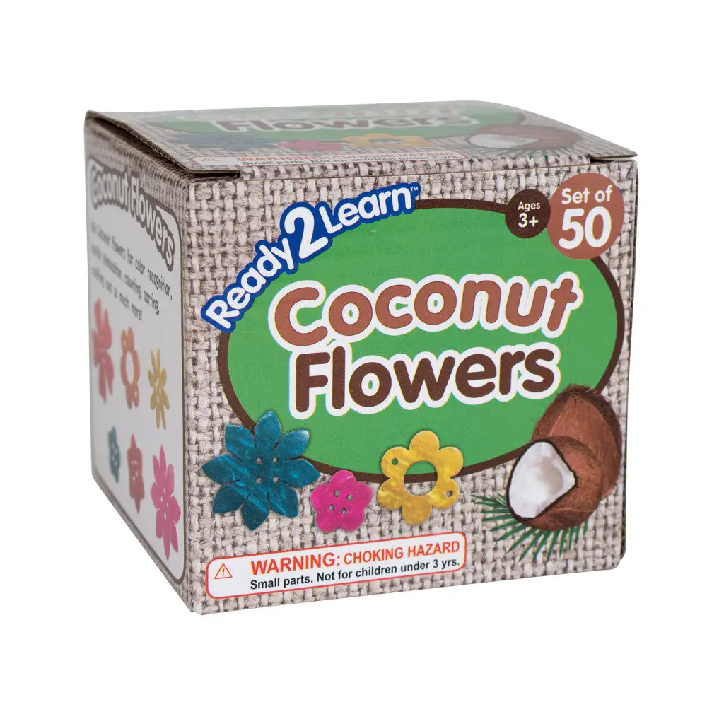 Ready 2 Learn Vibrant Coconut Flowers - Crafting And Learning - Set Of 50 1