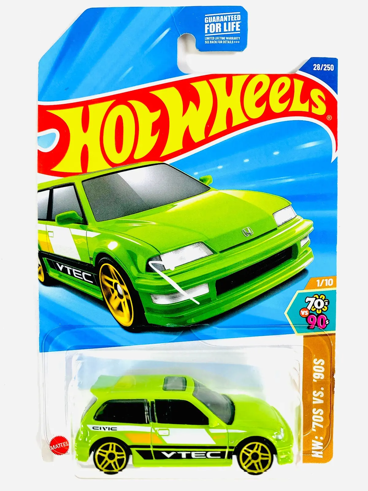 Hot Wheels Hw '70S Vs. '90S '90 Honda Civic Ef - Damaged Card 1