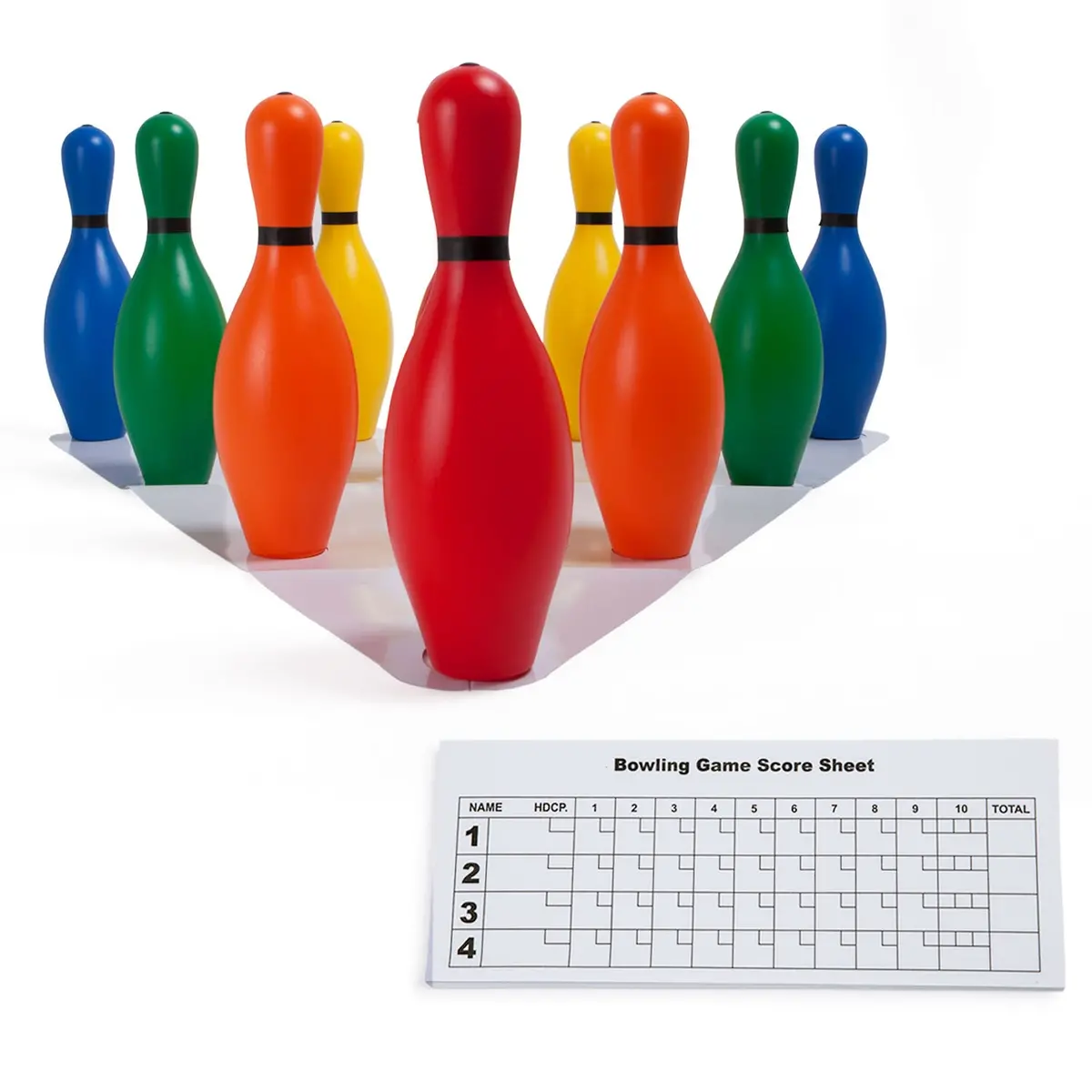 Champion Sports Vibrant 10-Pin Multicolor Bowling Set 1