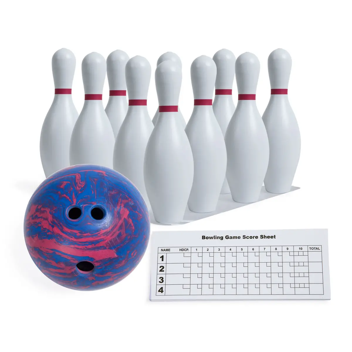Champion Sports Swirl Bowling Set With Lightweight Ball & Pins 1