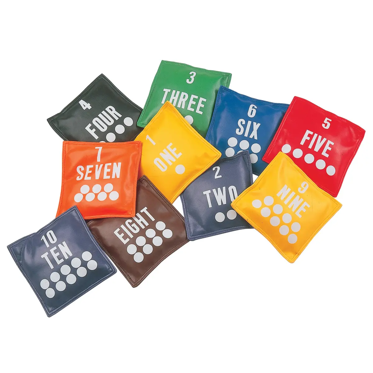 Champion Sports Numbered Bean Bags, Colorful 10 Piece Set 1