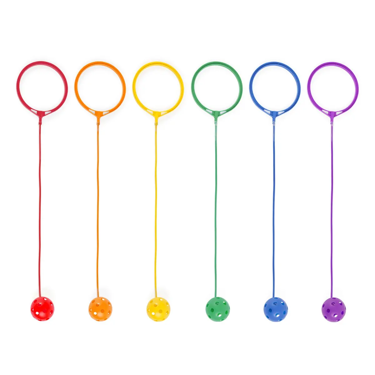 Champion Sports Colorful Swing Ball Set, 6-Pack Ankle Skip Balls 1