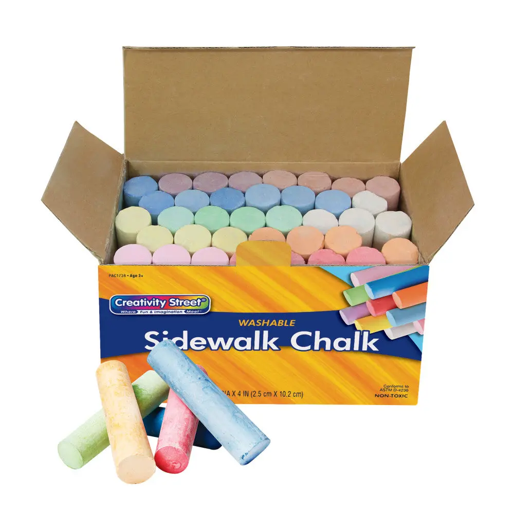 Creativity Street Sidewalk Chalk Set, Assorted Colors, 36 Pieces 1