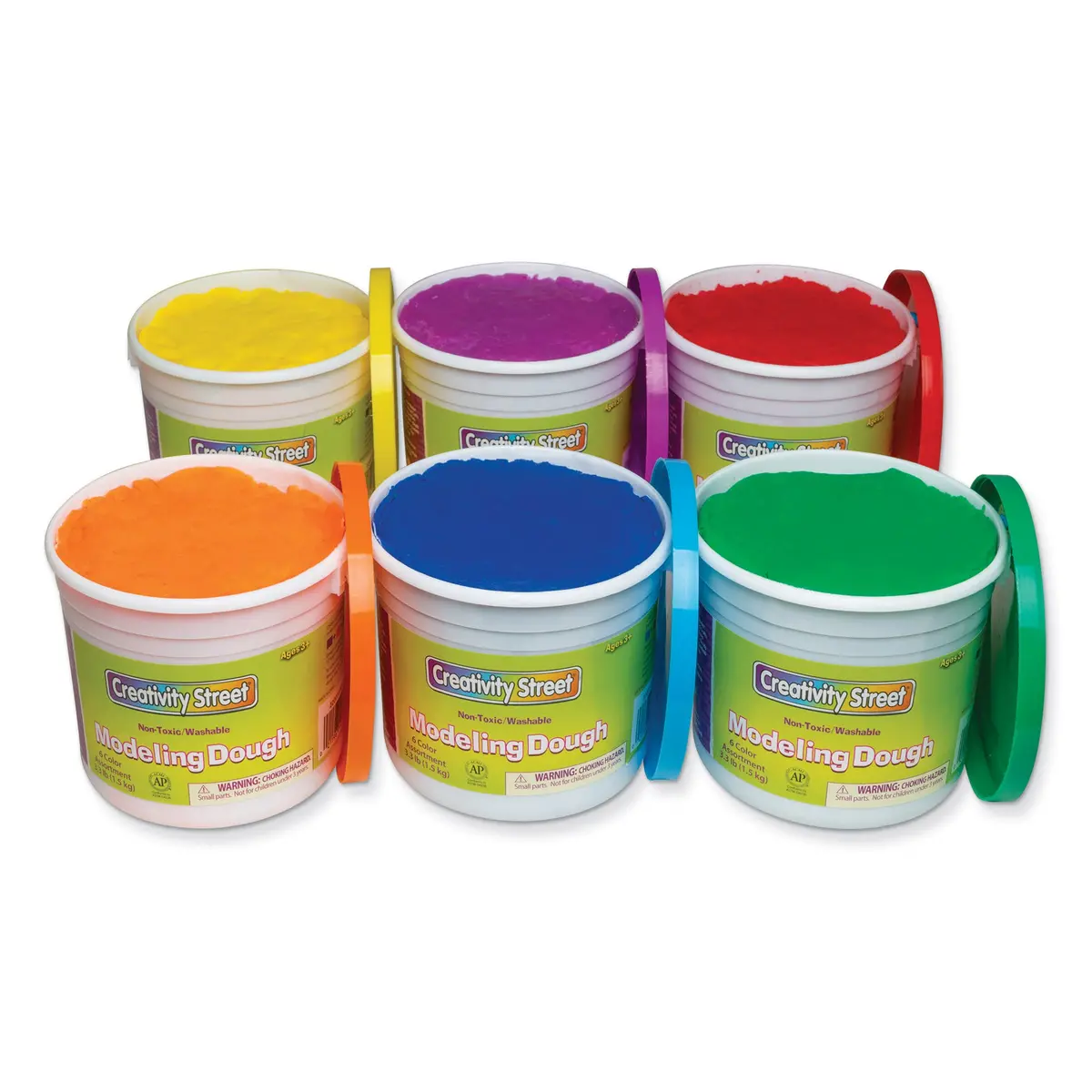 Creativity Street® Modeling Dough, 6 Assorted Colors, 3.3 Lb. Per Color, 6 Pieces 1