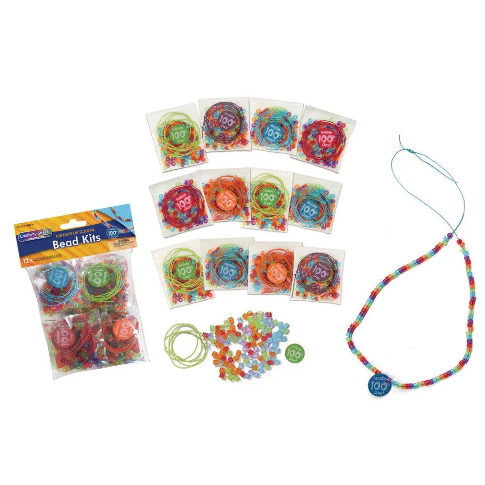 Creativity Street 100 Days Of School Assorted Bead Kits - 12 Packs 1
