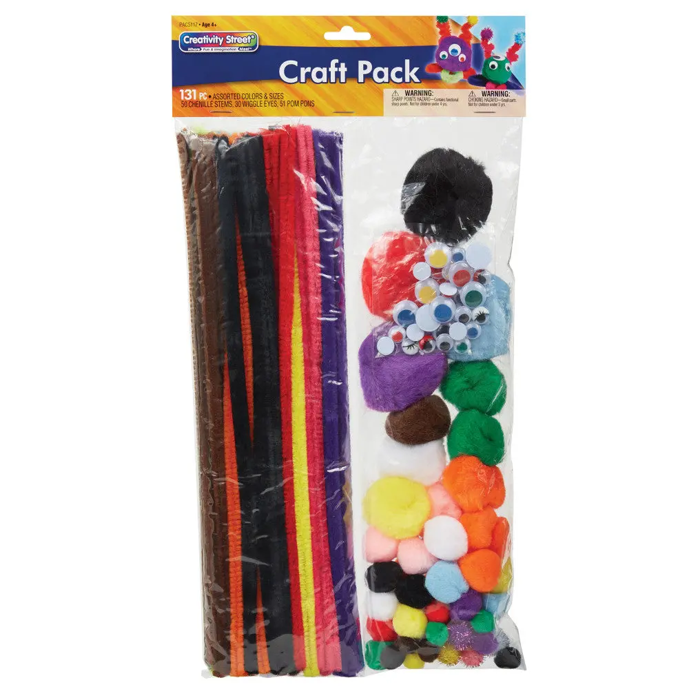 Creativity Street Deluxe Craft Pack - Stems, Poms, Wiggle Eyes, 131 Pieces 1