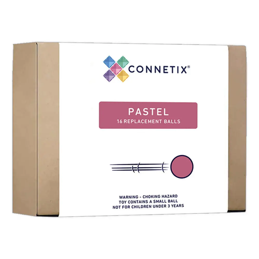 Connetix Magnetic Tiles Pastel Ball Pack - 16 Pieces - Earthy Pastel Tones 1