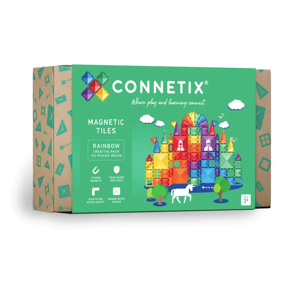 Connetix Magnetic Tiles Rainbow Creative Pack - 102 Pieces 1