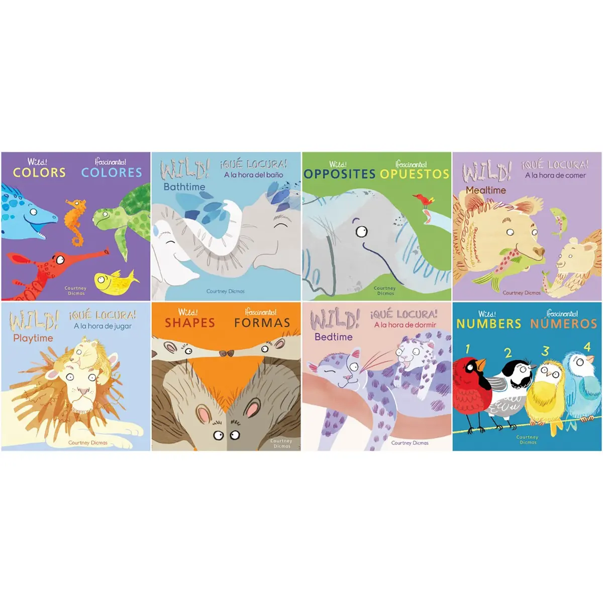 Child's Play Books Wild Concepts! 8-Book Bilingual Board Book Set 1