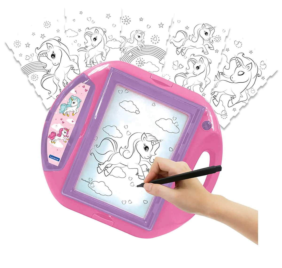 Lexibook Unicorn-Themed Drawing Projector Kit With Light-Up Screen And Accessories 1