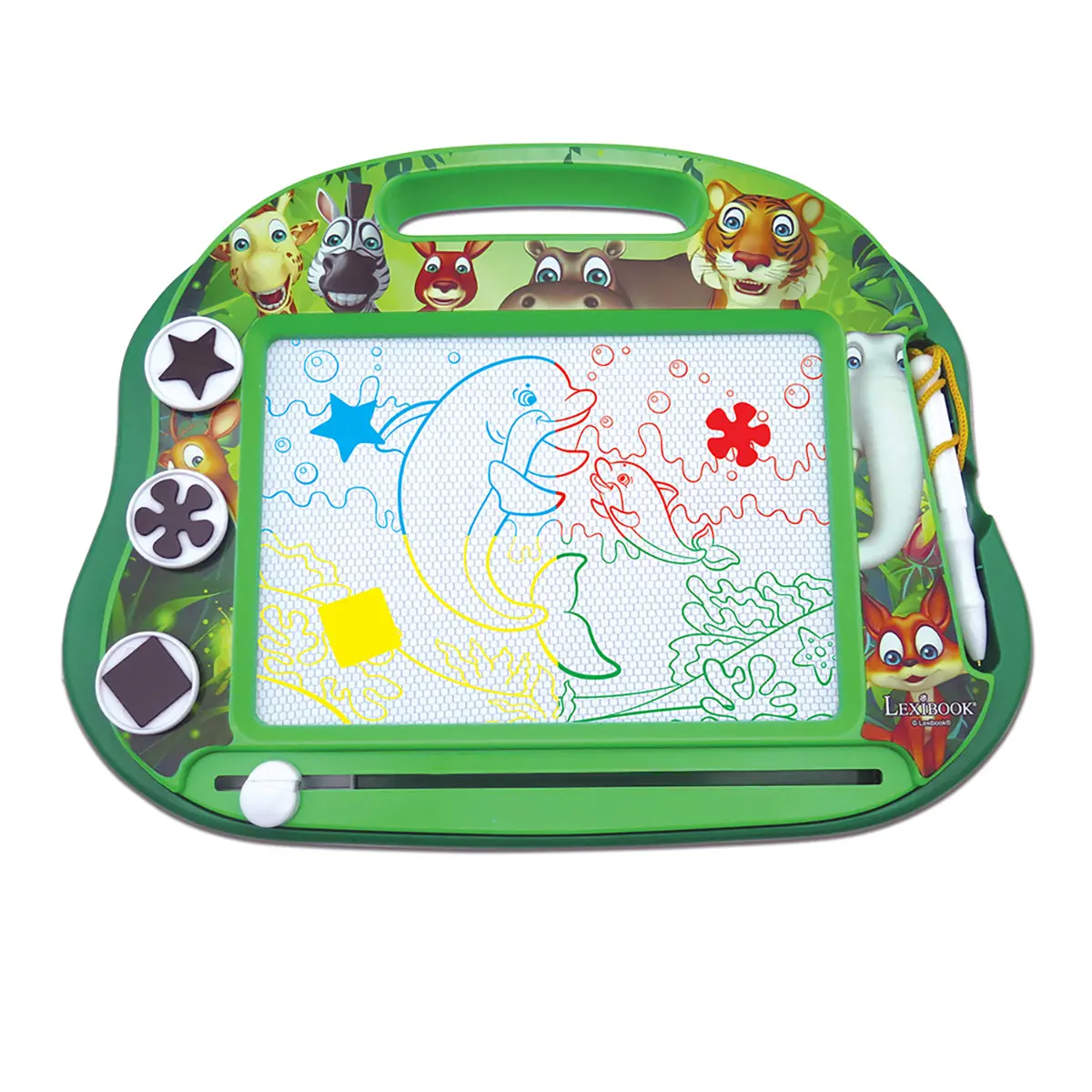 Lexibook Jungle Safari Magnetic Multicolor Drawing Board - Animal Themed 1